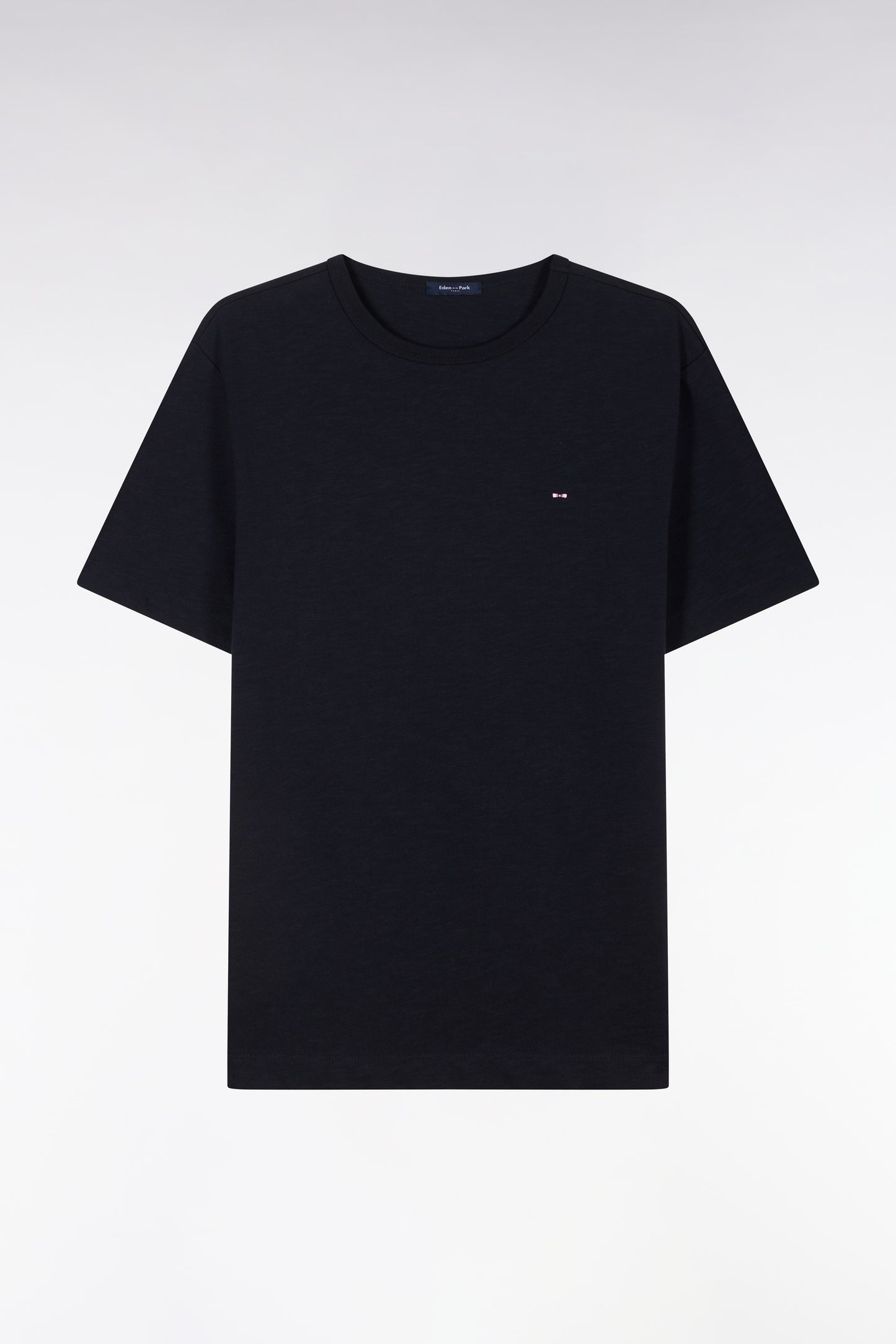 Cotton jersey t-shirt Slub Marine straight cut