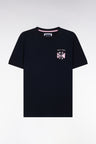 T-shirt en coton marine écusson 6 Nations coupe droite