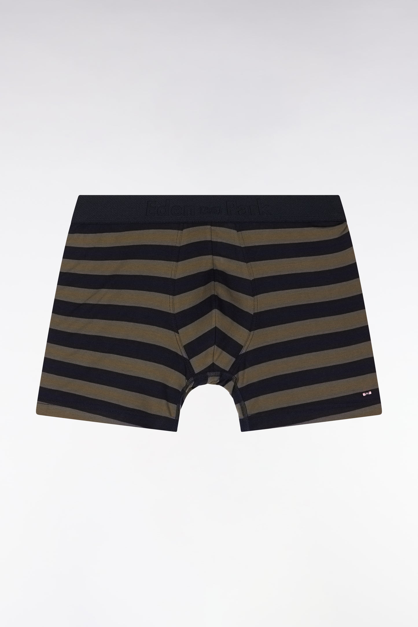Boxer en jersey de coton stretch cerclé marine et kaki
