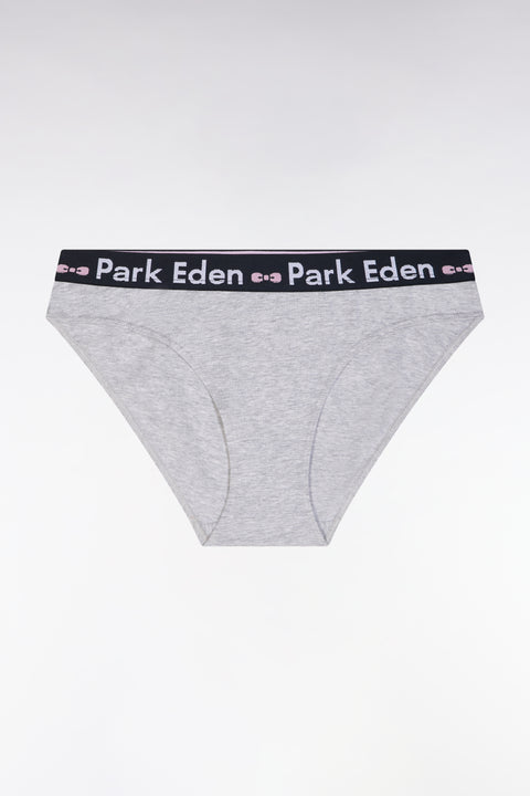 Culotte en coton stretch gris - Image 1