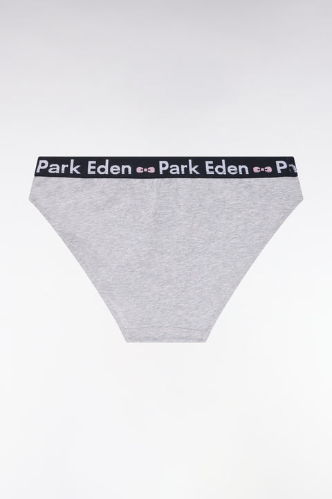 Culotte en coton stretch gris - Image 2