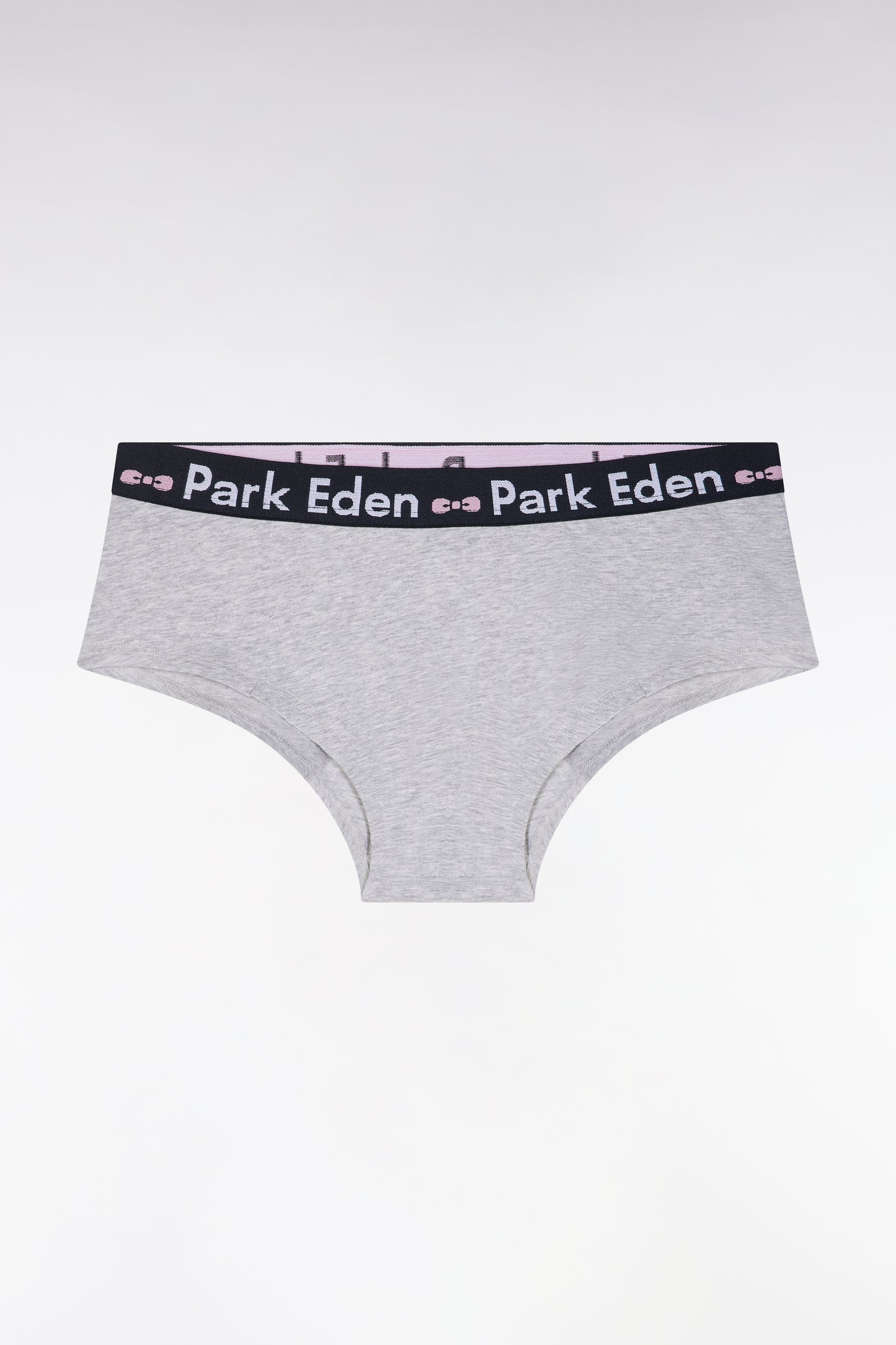 Grey stretch cotton shorty briefs