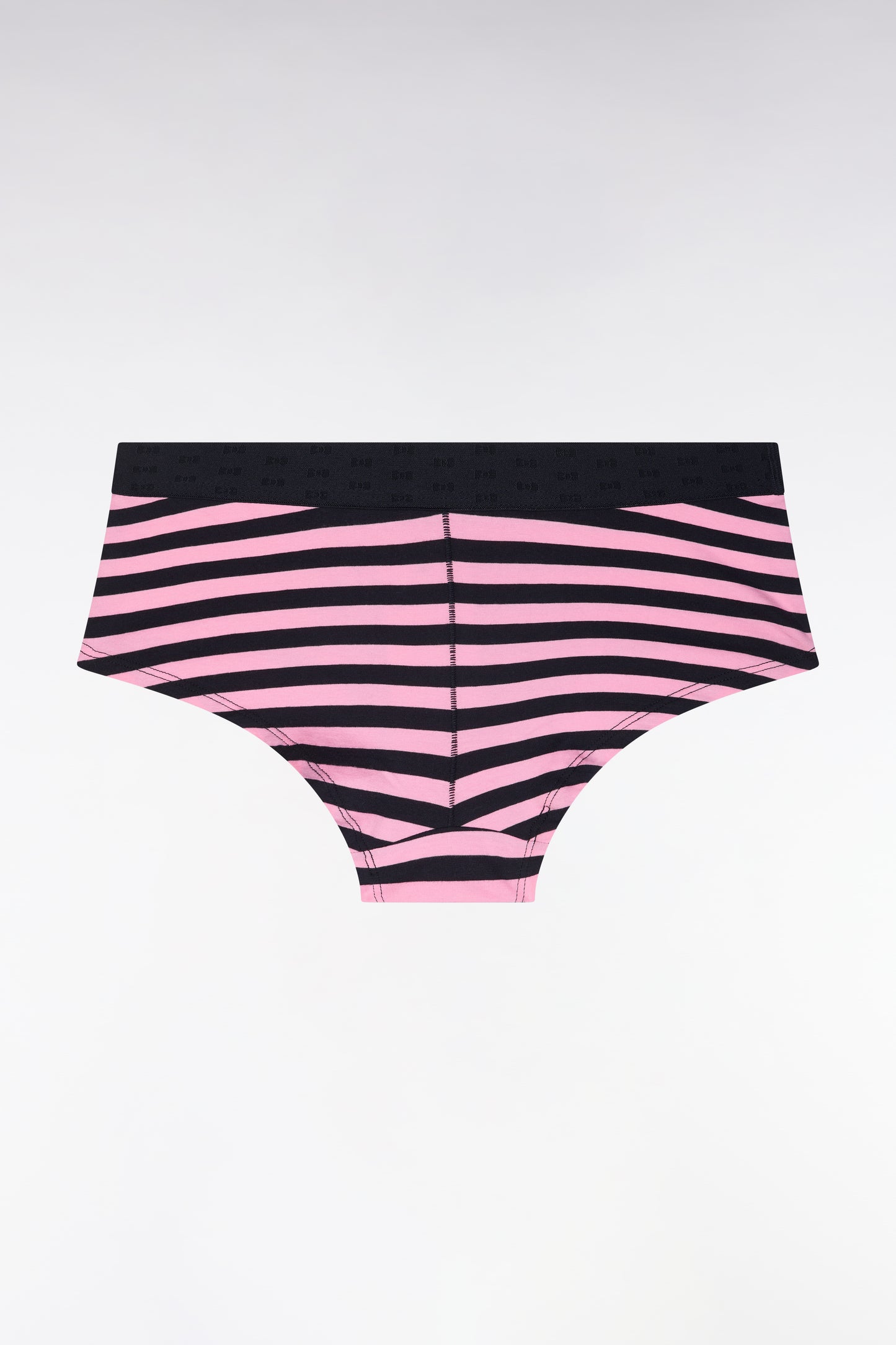 Shorty in navy and pink strapped stretch modal