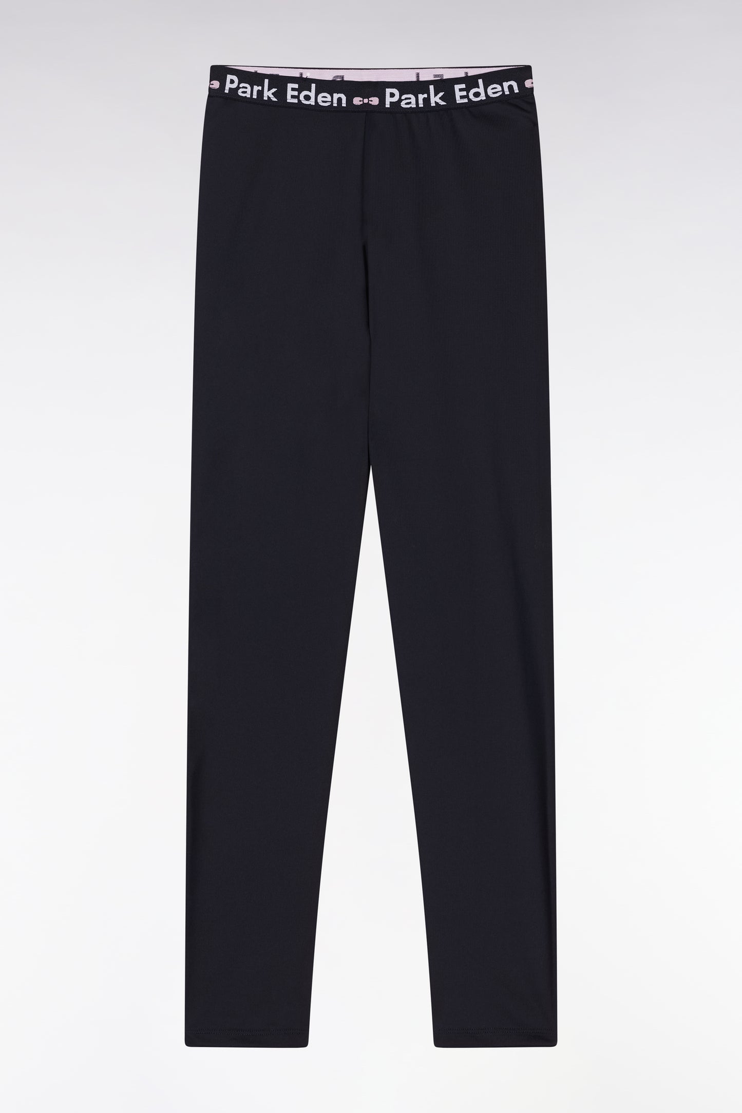Legging stretch marine à taille élastique siglée