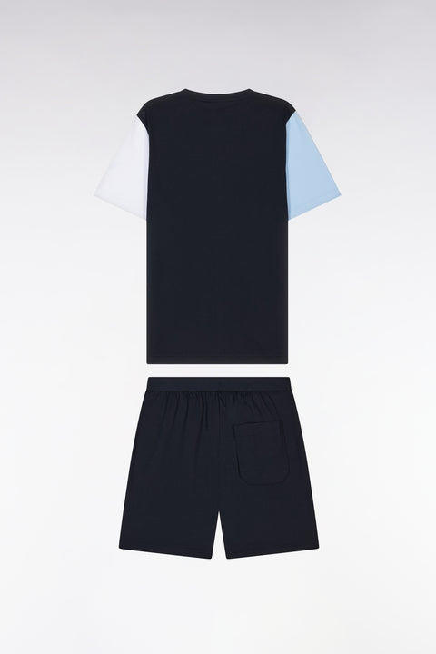 Short pyjamas in cut and sewn cotton jersey - Image 2