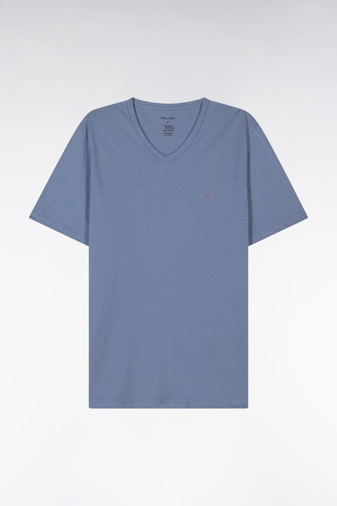 Pyjama court en jersey de coton gris short à micromotifs - Image 1
