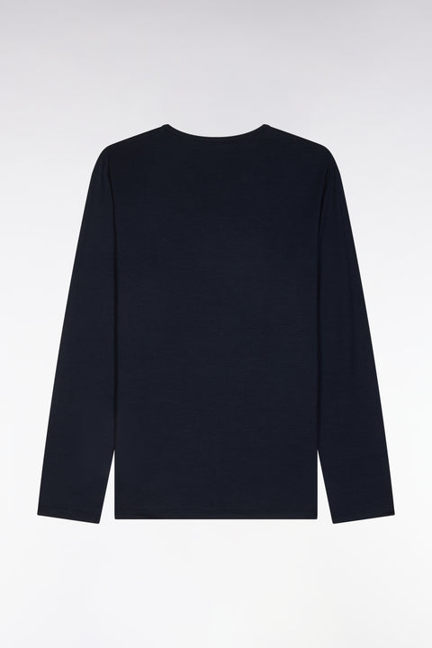 Pyjama long en coton et modal marine logo Eden Park - Image 2