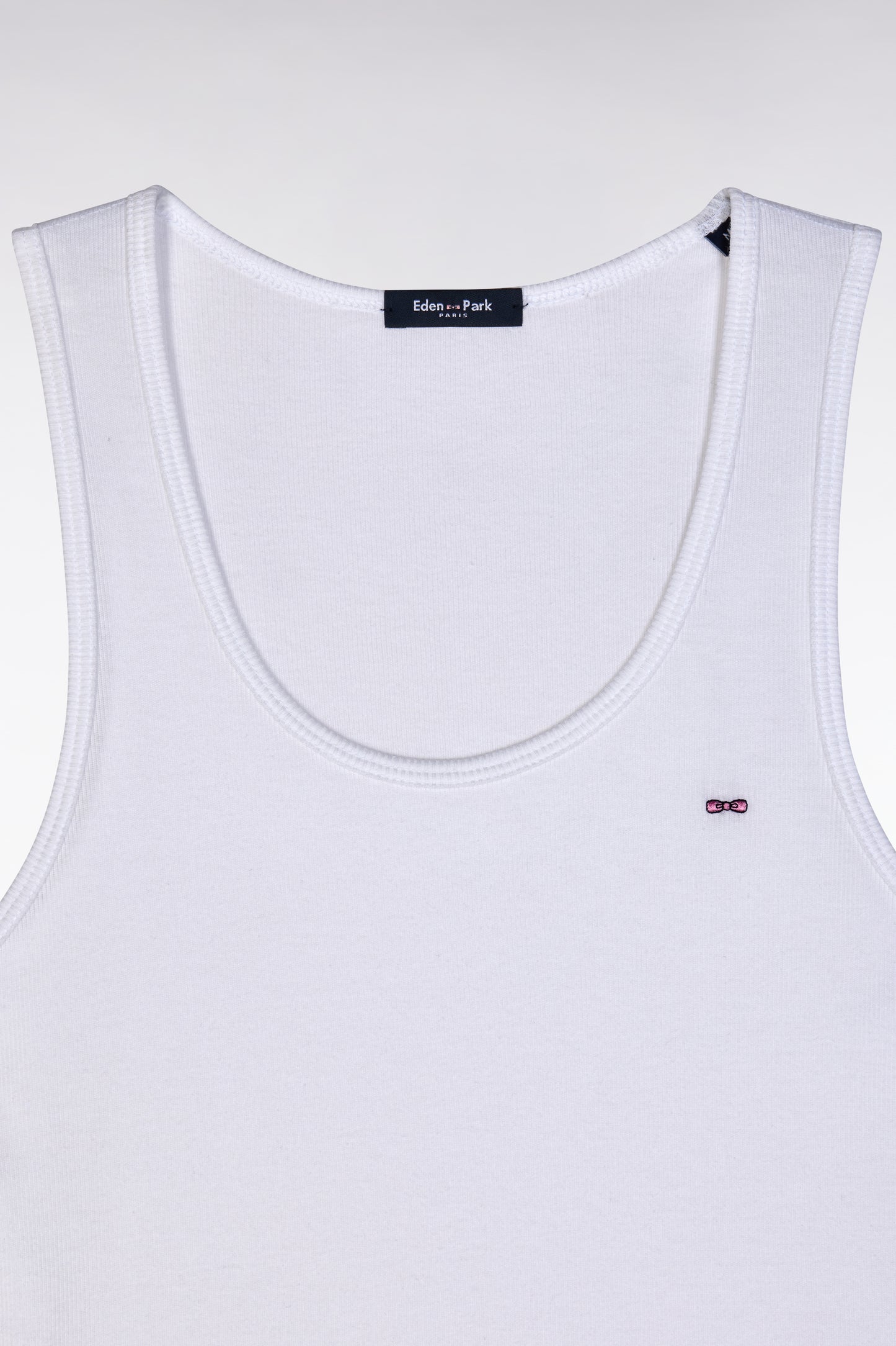 Short cotton pyjamas ribbed tank top white shorts grey - MISSING BOTTOMS