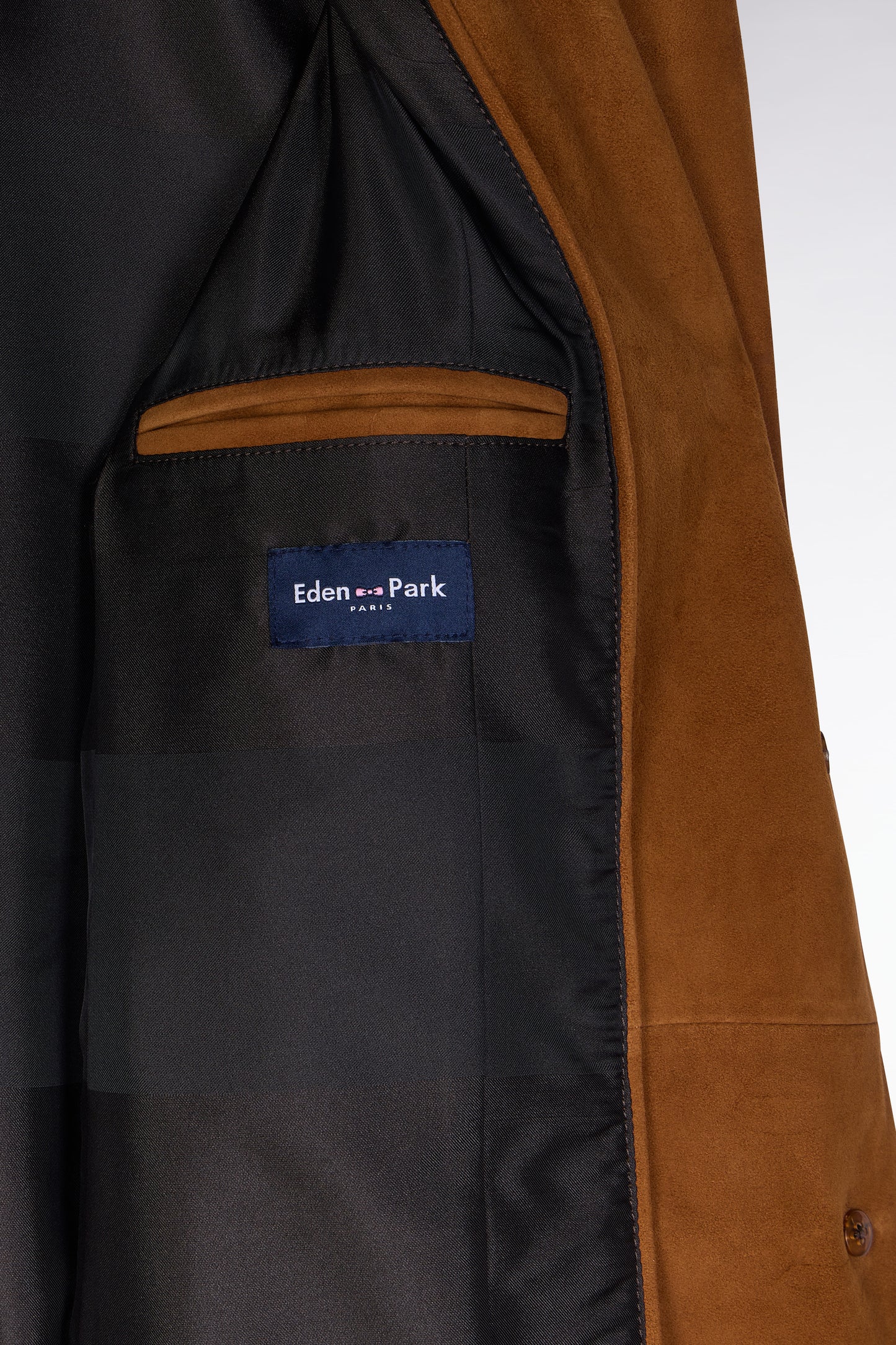 Brown suede leather blazer
