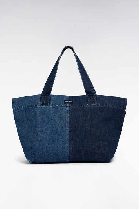 Sac cabas en denim bicolore - Image 1