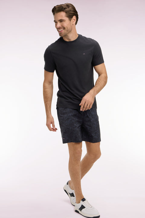 Maillot de bain marine à imprimé tropical - Image 1