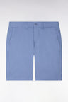 Bermuda chino en gabardine stretch bleu
