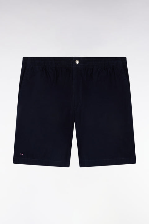 Short en popeline de coton marine - Image 2