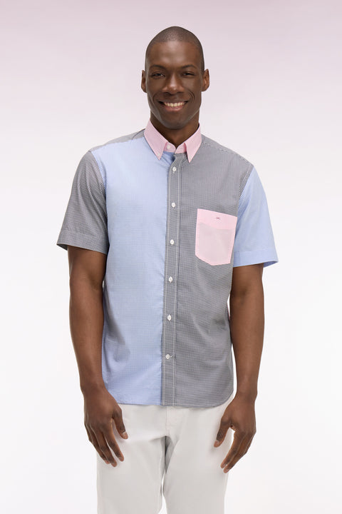 Chemise à manches courtes en popeline de coton Vichy - Image 3