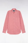 Chemise en coton rouge à rayures bâtons