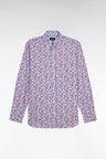 Chemise en popeline de coton multicolore à motif floral
