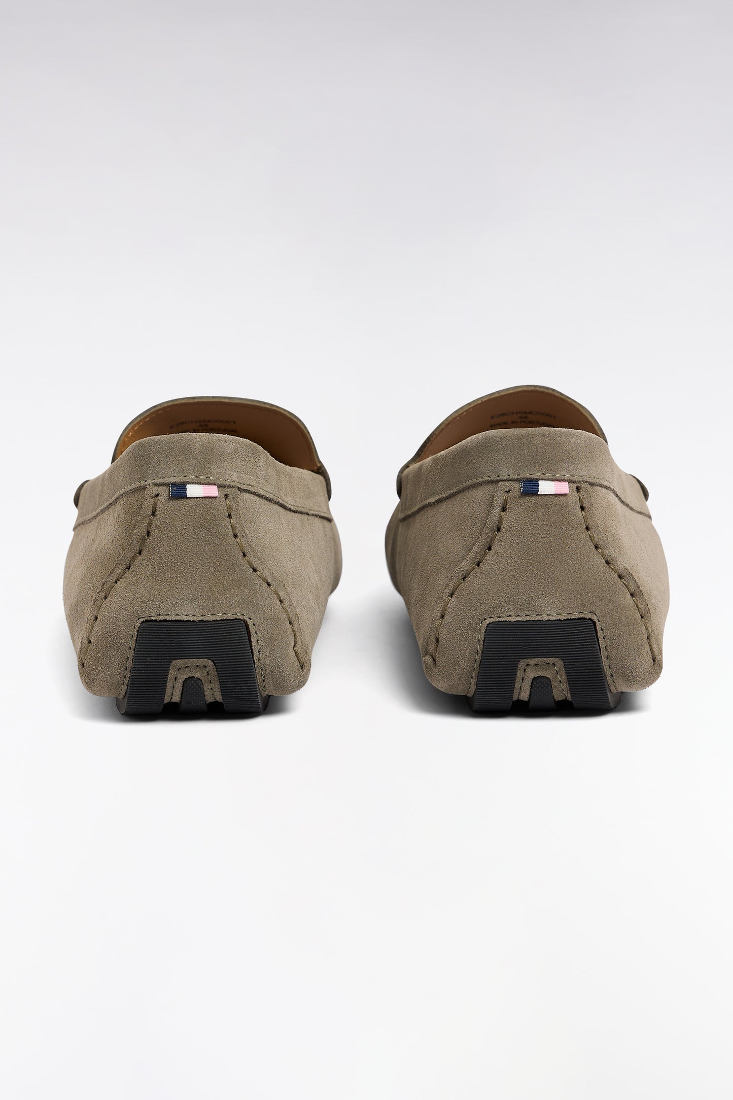 Mocassins en cuir suédé kaki