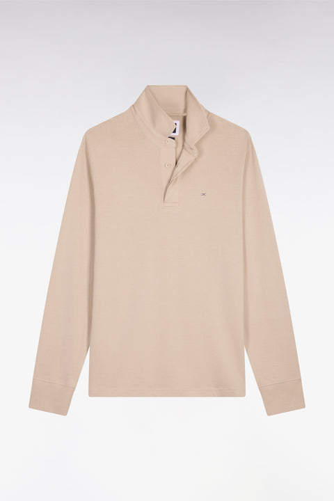 Maillot à manches longues en coton Pima beige - Image 2