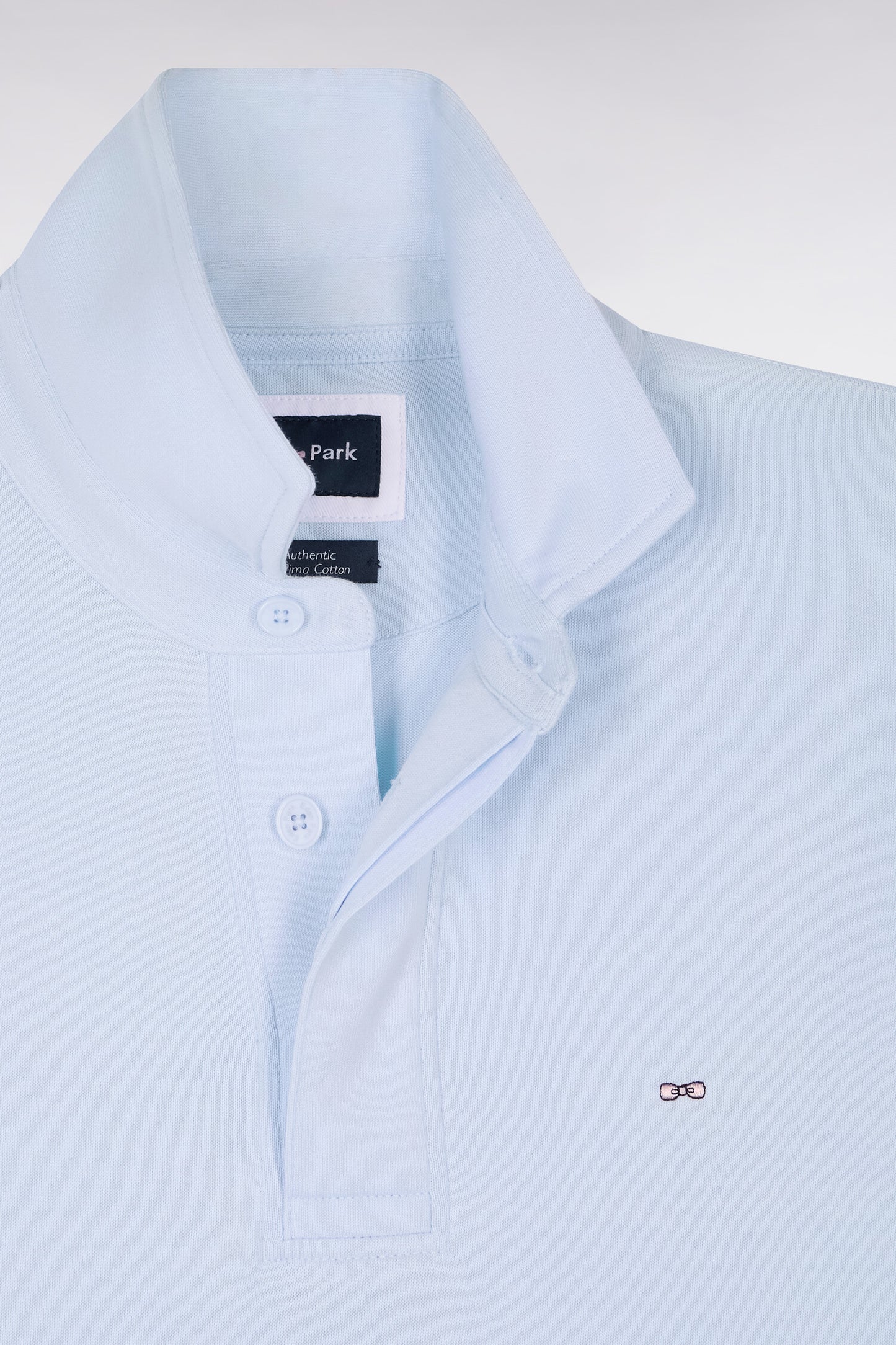 Maillot à manches longues en coton Pima bleu ciel