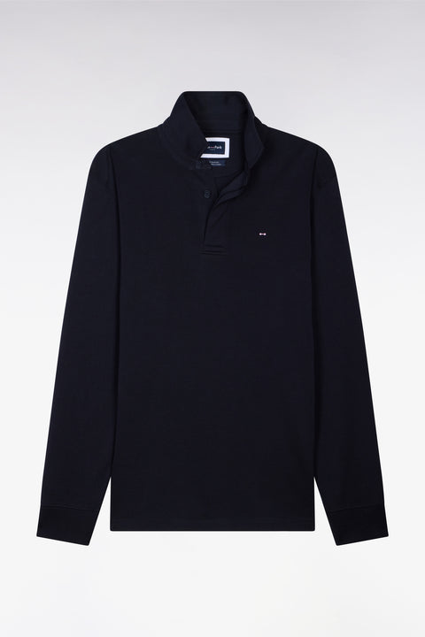 Maillot à manches longues en coton Pima marine - Image 2
