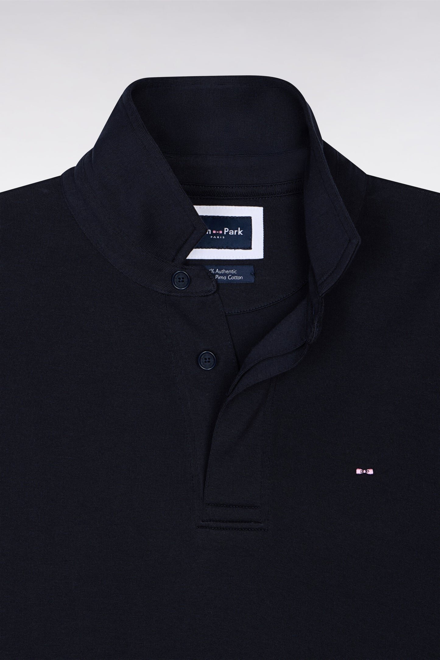 Maillot à manches longues en coton Pima marine