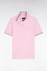 Polo à manches courtes en coton rose coupe regular