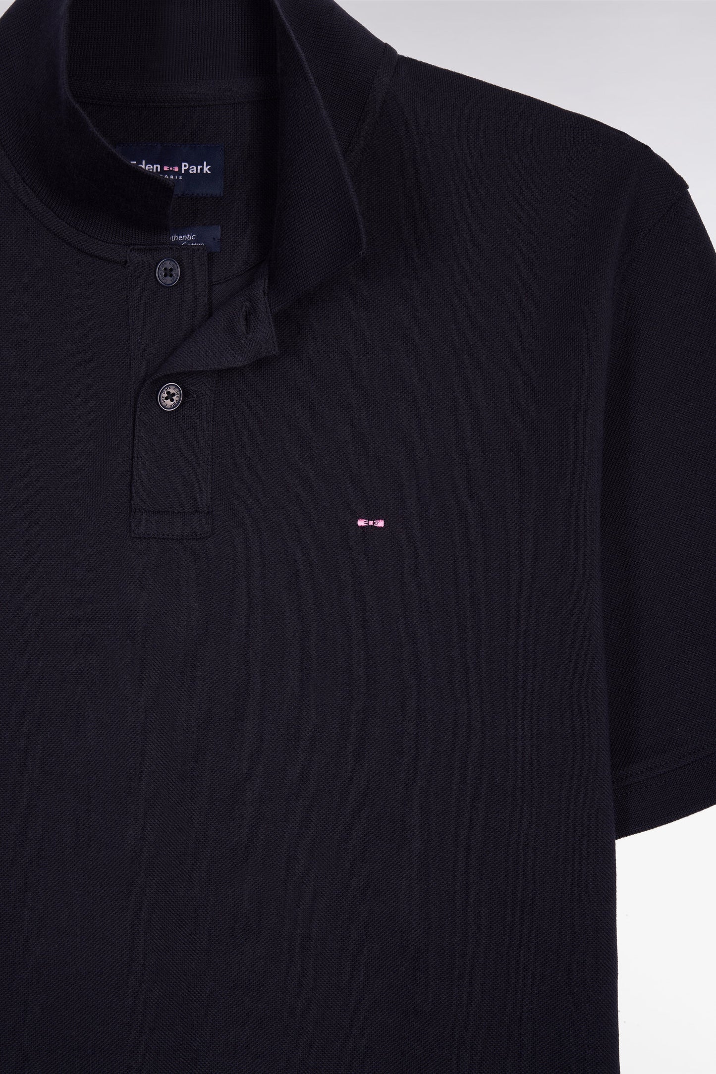 Polo à manches courtes en coton marine coupe regular