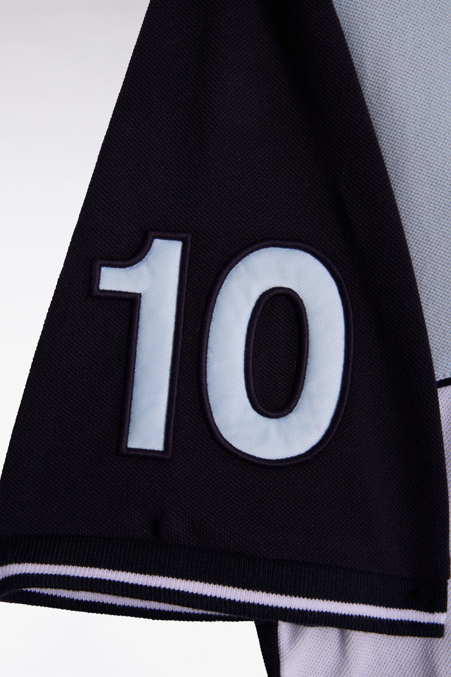 Polo à manches courtes en coton ciel et marine coupe regular