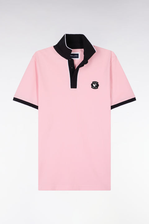 Polo à manches courtes en coton rose New Zealand - Image 2