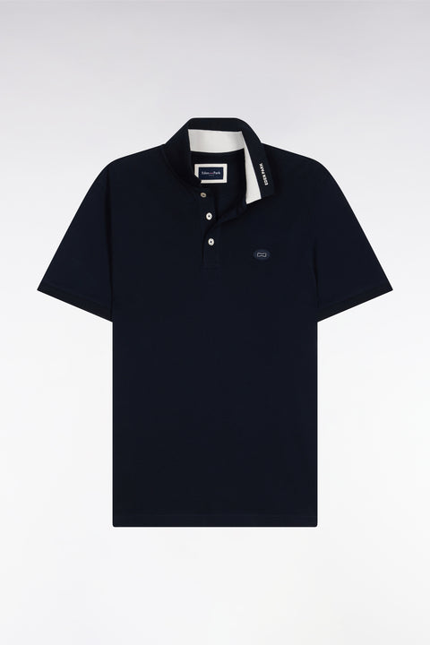 Polo à manches courtes en piqué coton marine coupe regular - Image 2