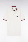 Polo à manches courtes en coton blanc