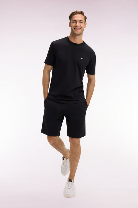Short en molleton coton noir - Image 1