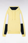 Sweatshirt à capuche en molleton coton jaune brodé