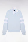 Sweatshirt col maillot en molleton ciel coupe regular