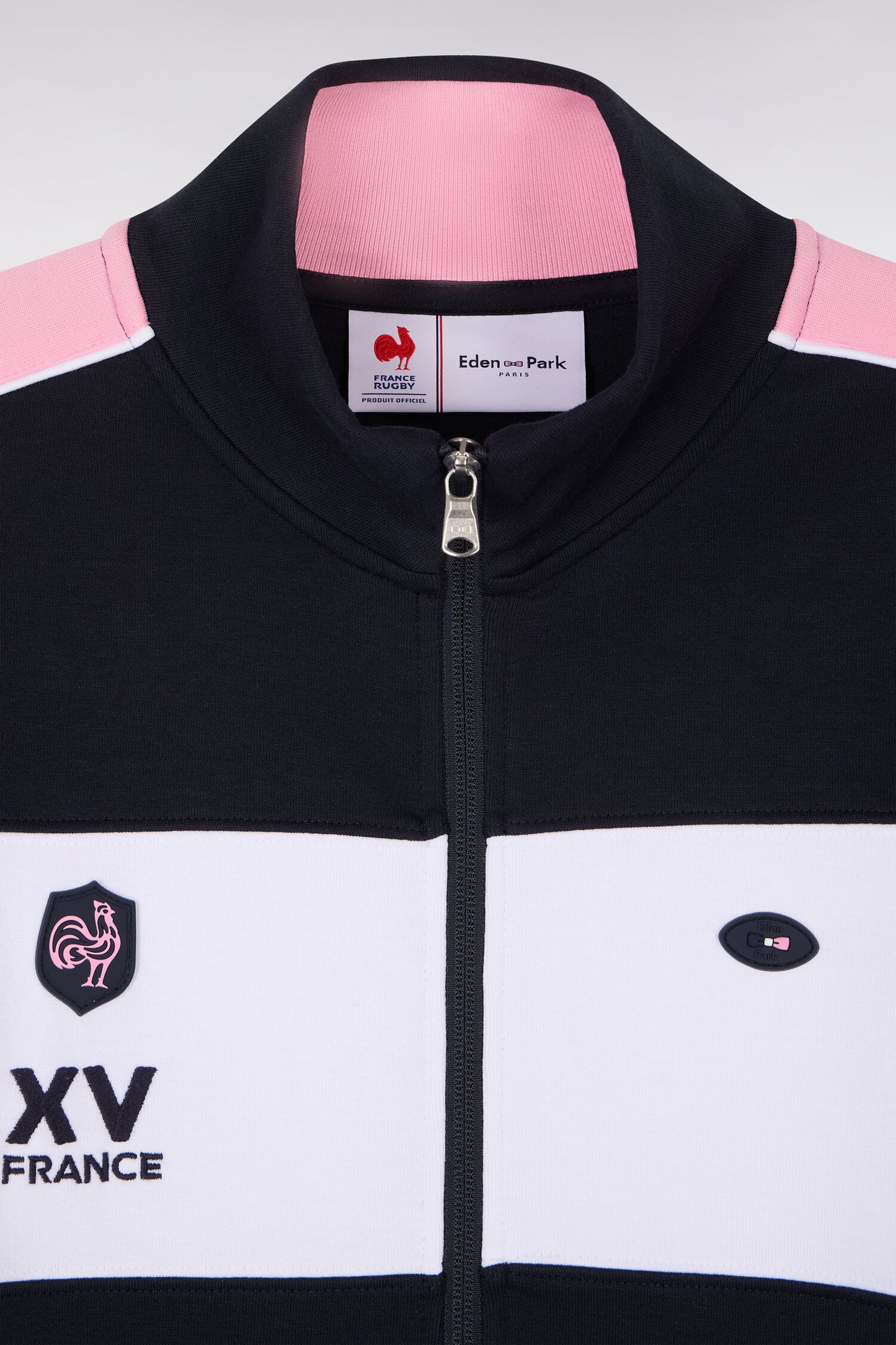 Sweatshirt zippé XV de France marine coupe regular