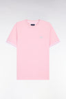 T-shirt à manches courtes en coton rose coupe regular