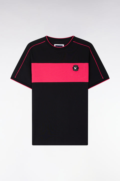 T-shirt à manches courtes New Zealand en coton noir à découpes coupe regular - Image 2