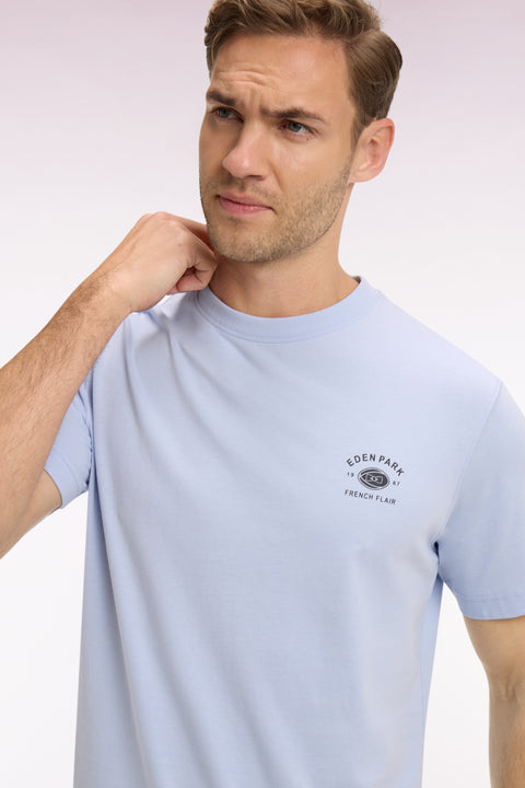 T-shirt à manches courtes sérigraphié gris clair coupe regular - Image 1