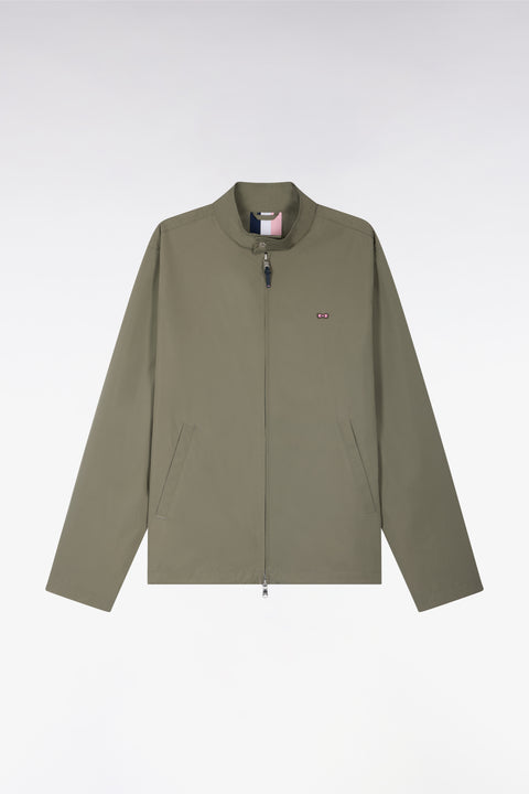 Blouson à col motard en nylon kaki - Image 2