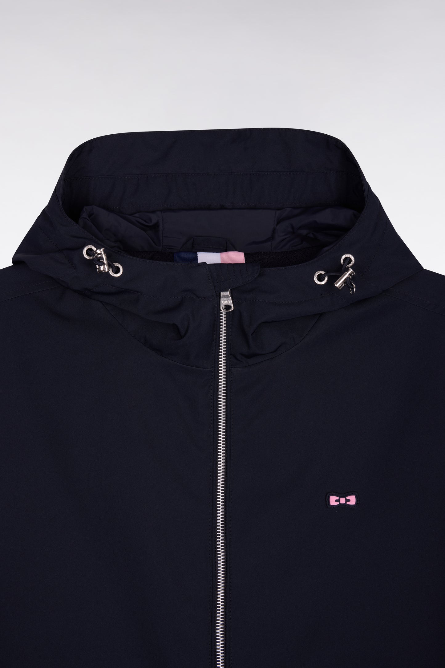 Parka à capuche en nylon marine