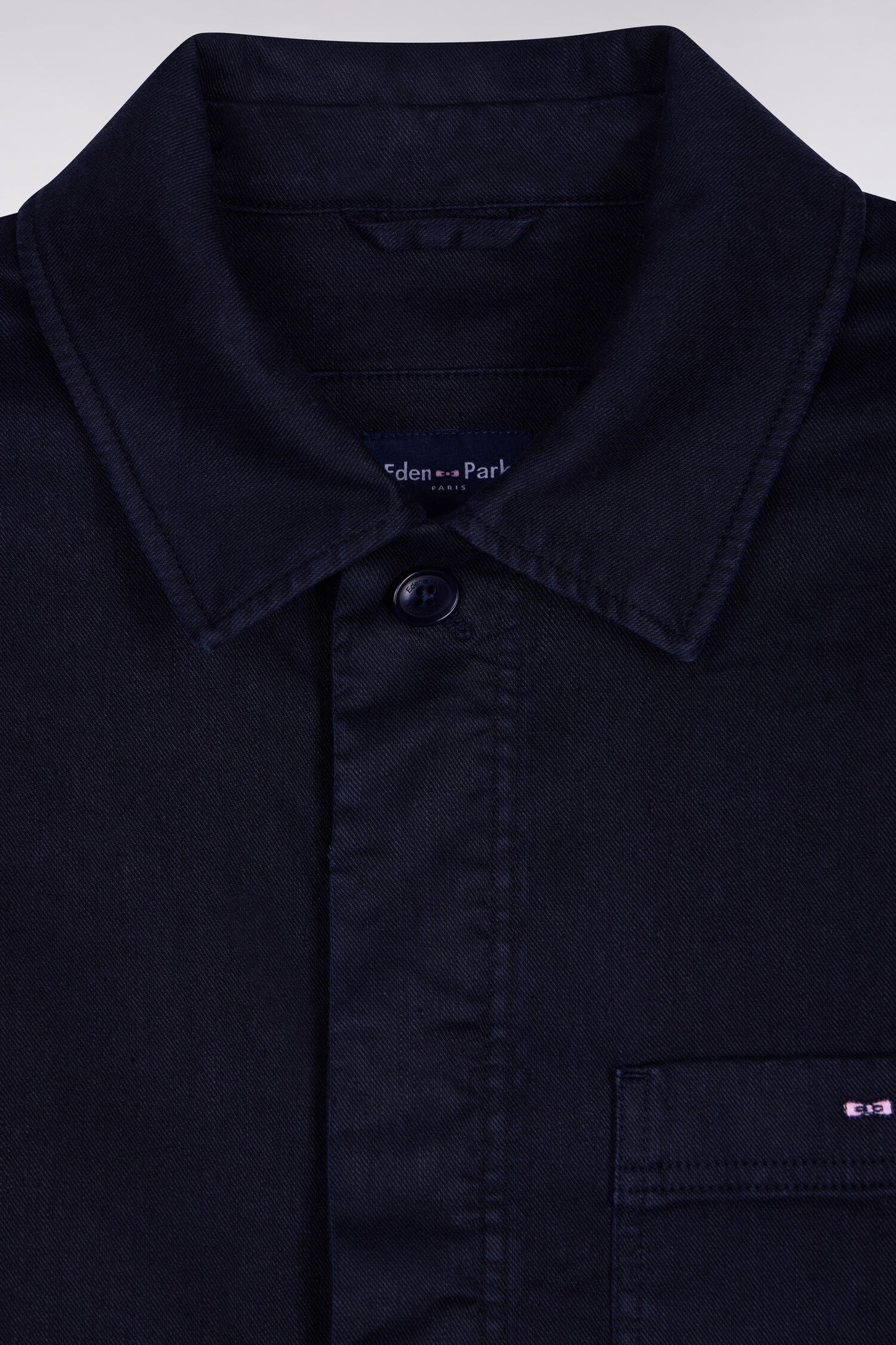 Surchemise en lin et coton marine