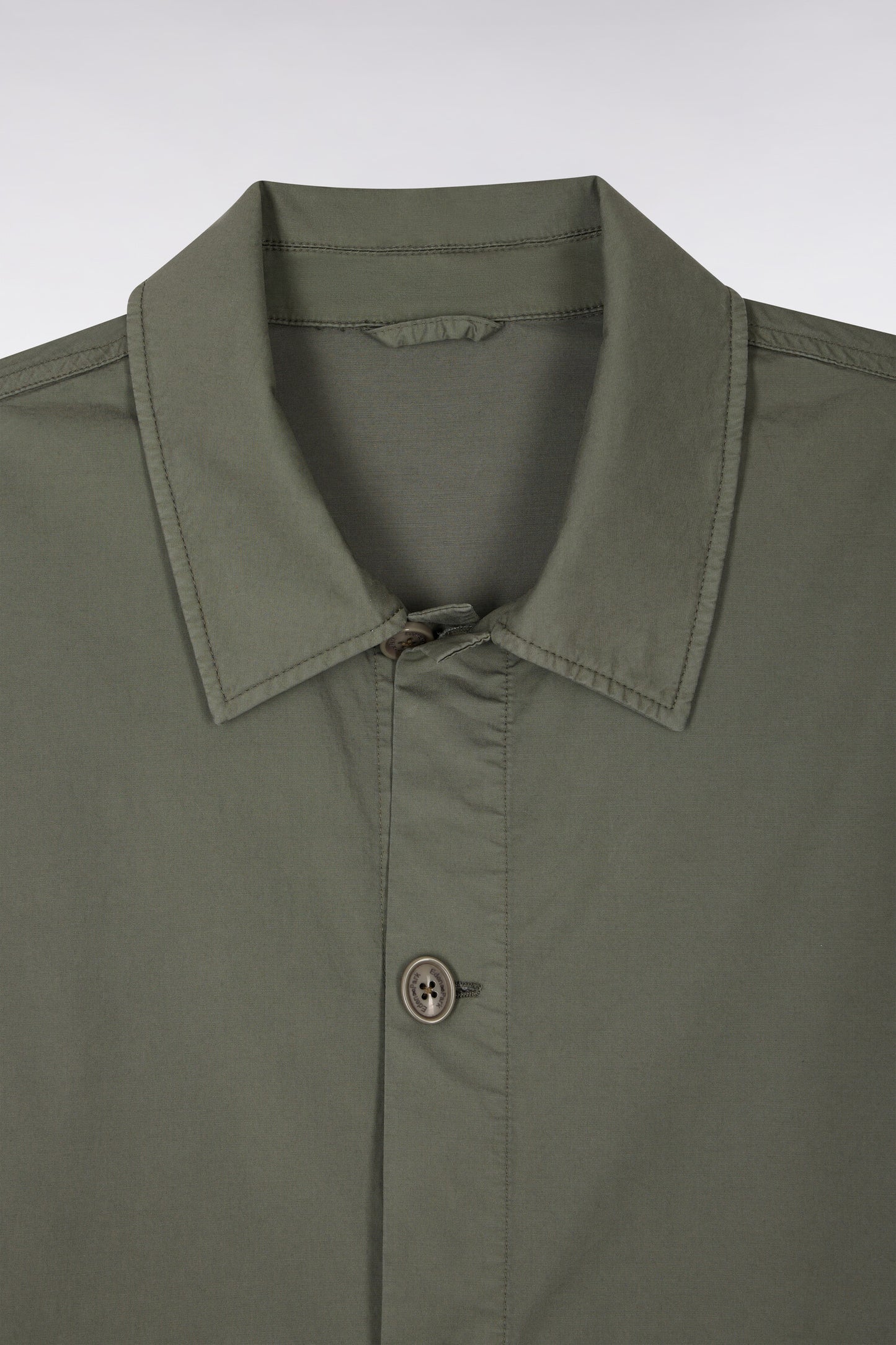 Surchemise en lyocell et coton stretch kaki