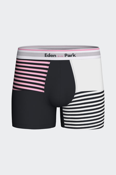 Boxer en jersey de coton stretch colorblock - Image 1