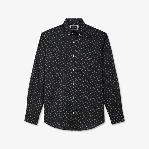 Chemise gris foncé en coton Pima imprimé exclusif - Image 2