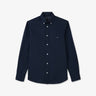 Chemise bleu marine avec détails fleuris