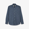 Chemise à micro-motif géométrique gris