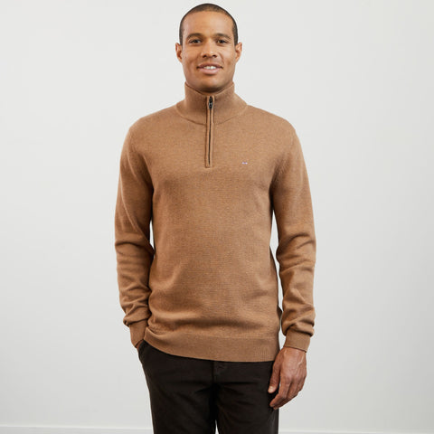 Pull marron à col camionneur - Image 3