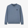 Sweat bleu uni à col rond