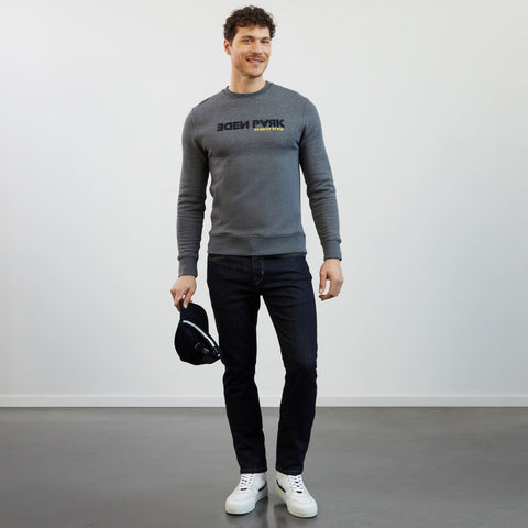 Sweat gris col rond - Image 1
