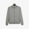 Sweat gris zippé à col montant
